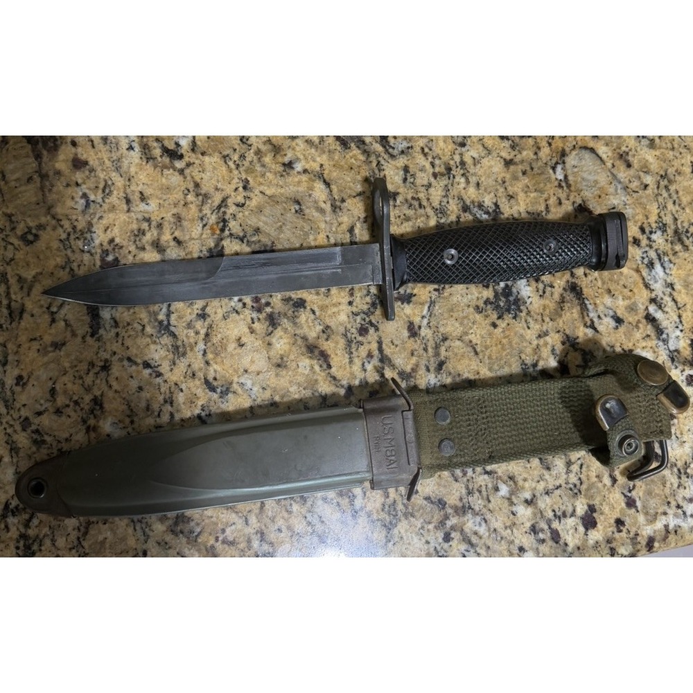 Vintage Vietnam U.S. Military BOC Bayonet Combat Knife USM8A1 W/ Scabbard Sheath